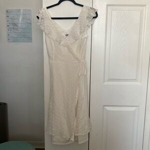 Chelsea 28 Lace cream wrap dress